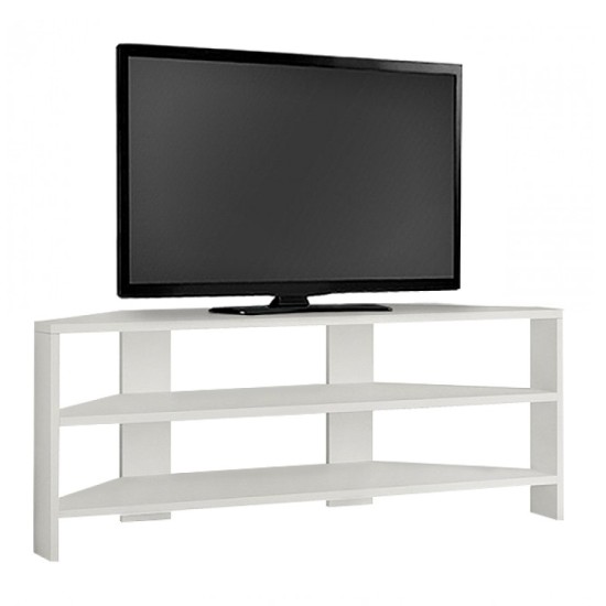Έπιπλο τηλεόρασης γωνιακό Thales  χρώμα λευκό 110x36x45εκ.