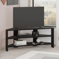 Έπιπλο τηλεόρασης γωνιακό Thales  χρώμα black wood 110x36x45εκ.