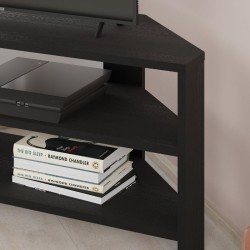 Έπιπλο τηλεόρασης γωνιακό Thales  χρώμα black wood 110x36x45εκ.