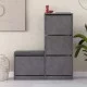 Παπουτσοθήκη Dude χρώμα γκρι ρετρό104,8x26x118,5εκ. Παπουτσοθήκη Dude χρώμα γκρι ρετρό104,8x26x118,5εκ.