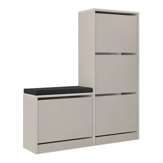 Παπουτσοθήκη Dude  χρώμα sandstone 104,8x26x118,5εκ.
