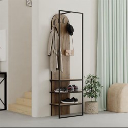 Έπιπλο εισόδου Archy  χρώμα ανοιχτό καρυδί 53x31,7x180εκ.