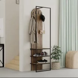 Έπιπλο εισόδου Archy  χρώμα ανοιχτό καρυδί 53x31,7x180εκ.