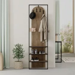 Έπιπλο εισόδου Archy  χρώμα ανοιχτό καρυδί 53x31,7x180εκ.