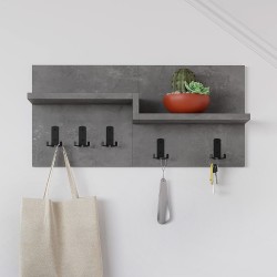 Κρεμάστρα τοίχου Harmon  χρώμα γκρι ρετρό 65x15x31εκ.