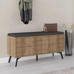 Παπουτσοθήκη Dune  χρώμα ανοιχτό καρυδί 107x35x55εκ.