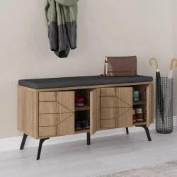 Παπουτσοθήκη Dune  χρώμα ανοιχτό καρυδί 107x35x55εκ.