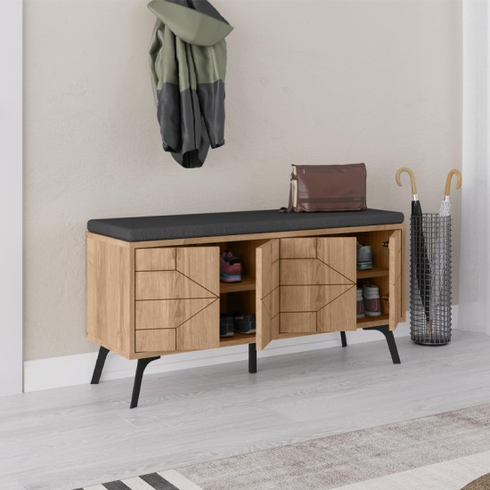 Παπουτσοθήκη Dune  χρώμα sapphire oak 107x35x55εκ.