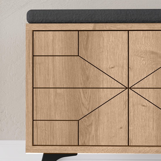 Παπουτσοθήκη Dune  χρώμα sapphire oak 107x35x55εκ.