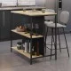Τραπέζι μπαρ Detroit χρώμα sapphire oak - silky black 100x60x95εκ. Τραπέζι μπαρ Detroit χρώμα sapphire oak - silky black 100x60x95εκ.