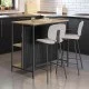 Τραπέζι μπαρ Detroit χρώμα sapphire oak - silky black 100x60x95εκ. Τραπέζι μπαρ Detroit χρώμα sapphire oak - silky black 100x60x95εκ.
