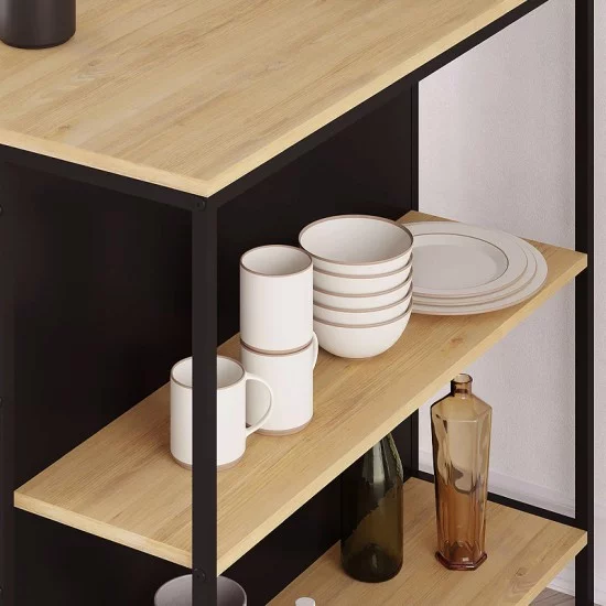 Τραπέζι μπαρ Detroit χρώμα sapphire oak - silky black 100x60x95εκ. Τραπέζι μπαρ Detroit χρώμα sapphire oak - silky black 100x60x95εκ.