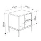Κομοδίνο Glynn  χρώμα saphhire oak 45x35x50εκ.