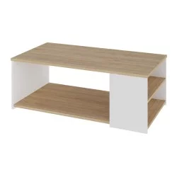 Τραπεζάκι σαλονιού Berg  χρώμα sapphire oak - λευκό 110x60x40εκ.