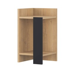 Κομοδίνο Elos  χρώμα saphhire oak - silky black 30x31,7x55εκ.