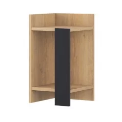Κομοδίνο Elos  χρώμα saphhire oak - silky black 30x31,7x55εκ.