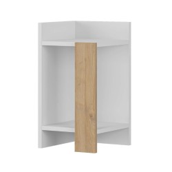Κομοδίνο Elos  χρώμα λευκό - saphhire oak 30x31,7x55εκ.
