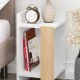 Κομοδίνο Elos  αριστερό χρώμα λευκό - saphhire oak 30x31,7x55εκ.