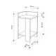 Κομοδίνο Elos  αριστερό χρώμα λευκό - saphhire oak 30x31,7x55εκ.