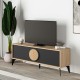 Έπιπλο τηλεόρασης Gora χρώμα sapphire oak - silky black 140x35,6x51εκ. Έπιπλο τηλεόρασης Gora χρώμα sapphire oak - silky black 140x35,6x51εκ.