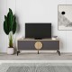 Έπιπλο τηλεόρασης Gora χρώμα sapphire oak - silky black 140x35,6x51εκ. Έπιπλο τηλεόρασης Gora χρώμα sapphire oak - silky black 140x35,6x51εκ.