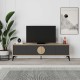 Έπιπλο τηλεόρασης Gora χρώμα sapphire oak - silky black 180x35,6x51εκ. Έπιπλο τηλεόρασης Gora χρώμα sapphire oak - silky black 180x35,6x51εκ.