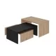 Τραπεζάκι σαλονιού σετ 3 τμχ. Kanta χρώμα sapphire oak - silky black 80x50x40,5εκ. Τραπεζάκι σαλονιού σετ 3 τμχ. Kanta χρώμα sapphire oak - silky black 80x50x40,5εκ.