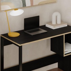 Γραφείο εργασίας Cubo  χρώμα black wood 110x50x75εκ.