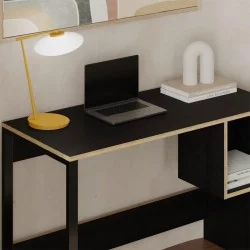 Γραφείο εργασίας Cubo  χρώμα black wood 110x50x75εκ.