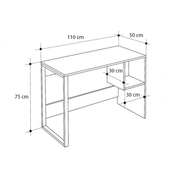 Γραφείο εργασίας Cubo χρώμα black wood 110x50x75εκ. Γραφείο εργασίας Cubo χρώμα black wood 110x50x75εκ.