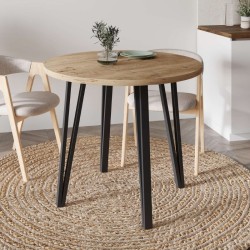 Τραπέζι Xana  χρώμα sepet oak Ø90x77,5εκ. Τραπέζι Xana  χρώμα sepet oak Ø90x77,5εκ.