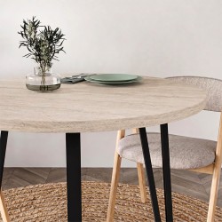 Τραπέζι Xana  χρώμα travertine Ø90x77,5εκ.