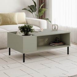 Τραπεζάκι σαλονιού Vena  χρώμα ash green 100x60x42εκ.