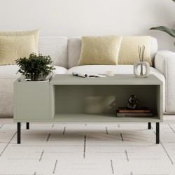 Τραπεζάκι σαλονιού Vena  χρώμα ash green 100x60x42εκ.