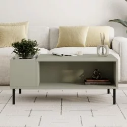Τραπεζάκι σαλονιού Vena  χρώμα ash green 100x60x42εκ.