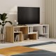 Έπιπλο τηλεόρασης Glis  πολυμορφικό χρώμα sapphire oak - λευκό 145x35x44,8εκ.