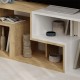 Έπιπλο τηλεόρασης Glis  πολυμορφικό χρώμα sapphire oak - λευκό 145x35x44,8εκ.