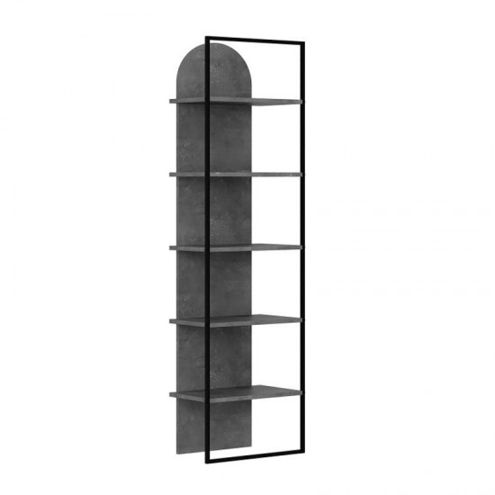 Βιβλιοθήκη Archy  χρώμα γκρι ρετρό 53x31,7x180εκ.