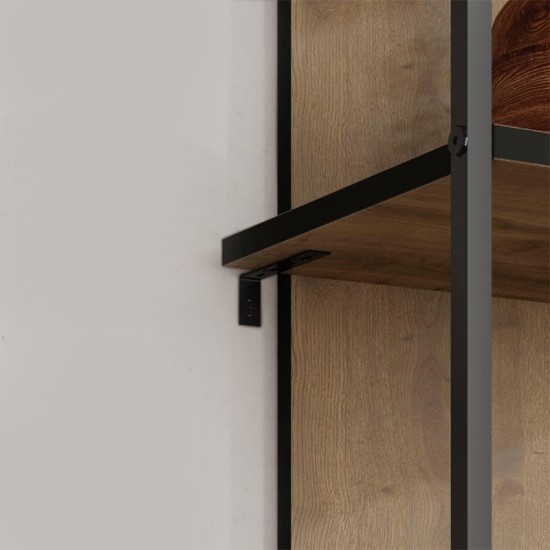 Βιβλιοθήκη Archy  χρώμα ανοιχτό καρυδί 53x31,7x180εκ.
