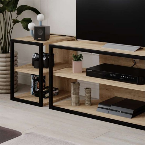 Έπιπλο τηλεόρασης γωνιακό Echo χρώμα sapphire oak 98x37x45εκ. Έπιπλο τηλεόρασης γωνιακό Echo χρώμα sapphire oak 98x37x45εκ.
