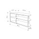 Έπιπλο τηλεόρασης γωνιακό Echo  χρώμα sapphire oak 98x37x45εκ.