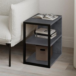 Τραπεζάκι βοηθητικό - Κομοδίνο Echo  χρώμα γκρι ρετρό 30x42x45εκ.