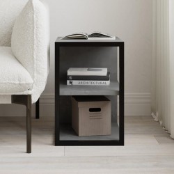 Τραπεζάκι βοηθητικό - Κομοδίνο Echo  χρώμα γκρι ρετρό 30x42x45εκ.