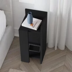 Κομοδίνο Elos  δεξί χρώμα black wood 25x27x60εκ.