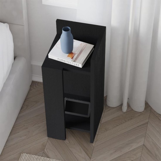 Κομοδίνο Elos  δεξί χρώμα black wood 25x27x60εκ.