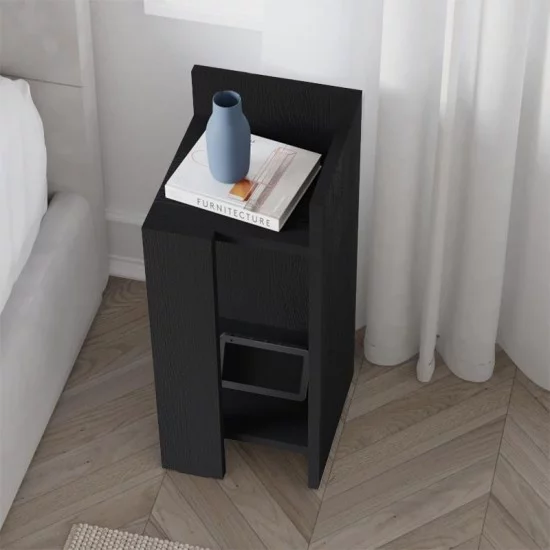 Κομοδίνο Elos δεξί χρώμα black wood 25x27x60εκ. Κομοδίνο Elos δεξί χρώμα black wood 25x27x60εκ.