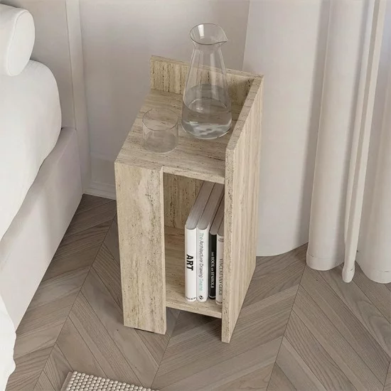 Κομοδίνο Elos  δεξί χρώμα travertine 25x27x60εκ.