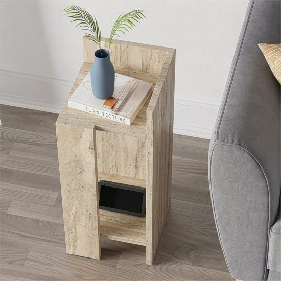 Κομοδίνο Elos  δεξί χρώμα travertine 25x27x60εκ.