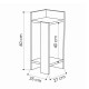 Κομοδίνο Elos αριστερό χρώμα sapphire oak - ανθρακί 25x27x60εκ. Κομοδίνο Elos αριστερό χρώμα sapphire oak - ανθρακί 25x27x60εκ.