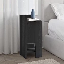 Κομοδίνο Elos  αριστερό χρώμα black wood 25x27x60εκ.